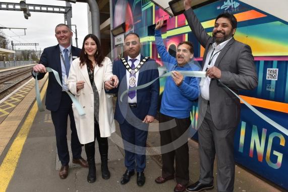 Slough Hub is unveiling a mural at Slough Station. The artist is Jho 