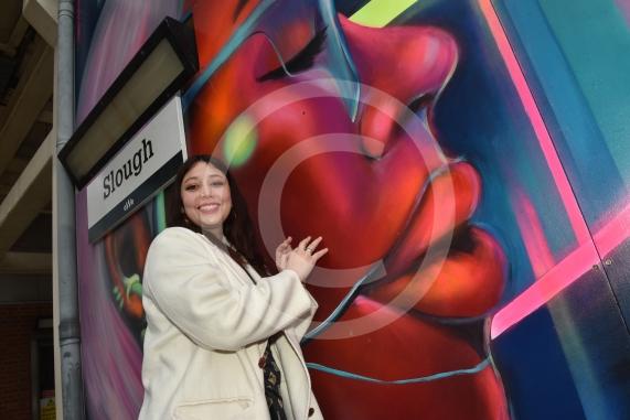Slough Hub is unveiling a mural at Slough Station. The artist is Jho 