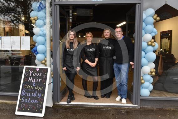 Your Beauty Salon, 65 The Parade, Bourne End, Buckinghamshire, SL8 5SB. A new health and beauty salon has opened in Bourne End. Salon owner Ludmila ‘Lucy’ Kuzmina and her staff at the premises. L-R Ludmila ‘Lucy’ Kuzmina, Katie Drozdzowska, Emily Nessling,  Derrick Webb