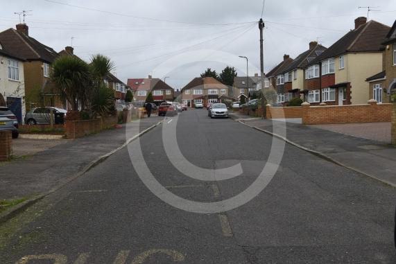 Westlands Avenue, Slough Road sign &ndash; public notices for works planned in the road. 