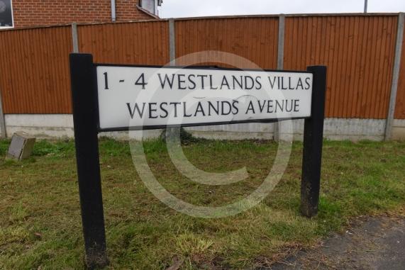 Westlands Avenue, Slough Road sign &ndash; public notices for works planned in the road. 