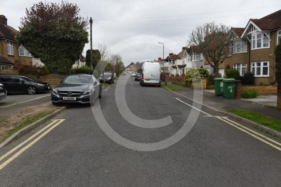 Westlands Avenue, Slough Road sign &ndash; public notices for works planned in the road. 