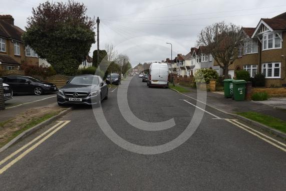 Westlands Avenue, Slough Road sign &ndash; public notices for works planned in the road. 