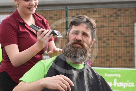 Furze Platt Senior School, MaidenheadTeachers to be gunged and have their beards shaved in aid of Thames Hospice. Richard Wright