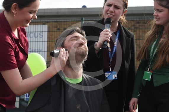 Furze Platt Senior School, MaidenheadTeachers to be gunged and have their beards shaved in aid of Thames Hospice. Richard Wright