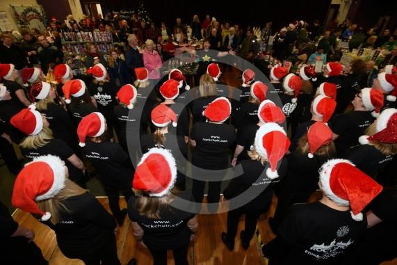 Maidenhead's Christmas Market & Christmas lights switch-on, Maidenhead Town Hall. ROCK CHOIR