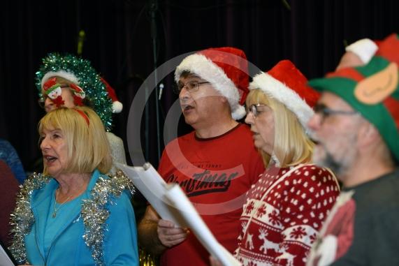 Maidenhead's Christmas Market & Christmas lights switch-on, Maidenhead Town Hall. TUNELESS CHOIR