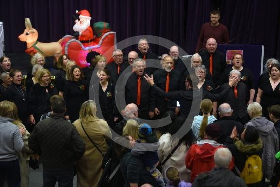 Maidenhead's Christmas Market & Christmas lights switch-on, Maidenhead Town Hall.SING4YOU CHOIR