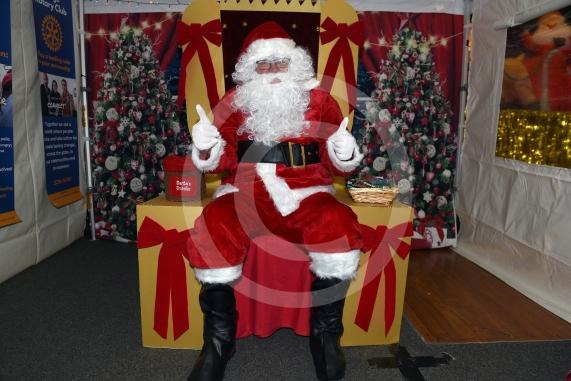 Maidenhead's Christmas Market & Christmas lights switch-on, Maidenhead Town Hall. SANTA