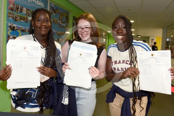 GCSE RESULTS -  Burnham Grammar School, Hogfair Lane, SL1 7HGL-R Gloria Omotayo, Olivia Prescott, Victoria Omotayo