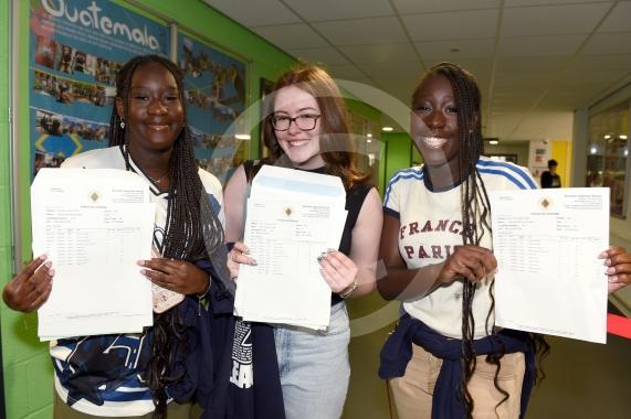 GCSE RESULTS -  Burnham Grammar School, Hogfair Lane, SL1 7HGL-R Gloria Omotayo, Olivia Prescott, Victoria Omotayo