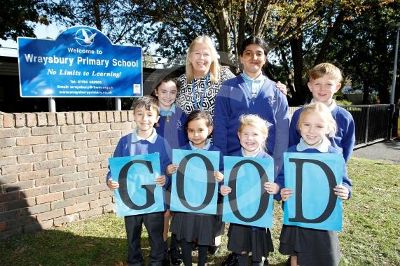 Wraysbury Primary School. The school has been rated Good by Ofsted. Head teacher Alison Fox. Picture Louise Bellaers