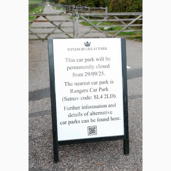 Cranbourne Gate Car Park at Windsor Great Park.  Now closed.