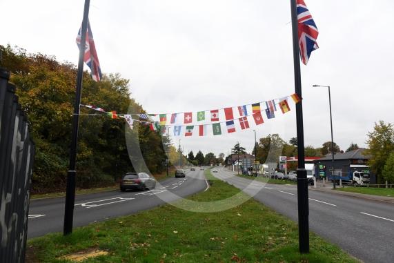 Braywick Roundabout, MaidenheadFlags of the World have been put up on Braywick Roundabout, Maidenhead and also Braywick Road and Stafferton Way, Maidenhead   
