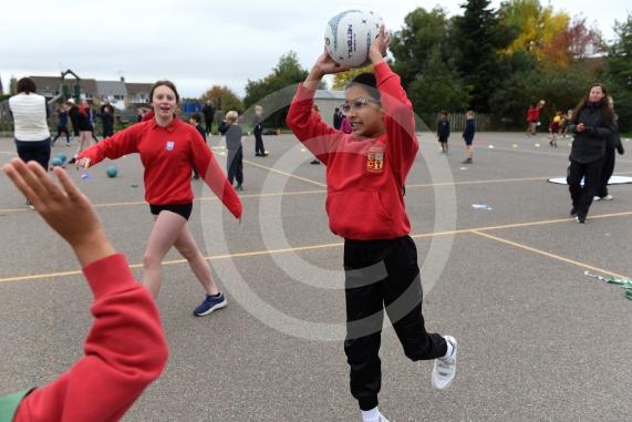All Saints Junior, MaidenheadYear 3/4 Flyers Netball Festival, designed to get kids playing netball.’