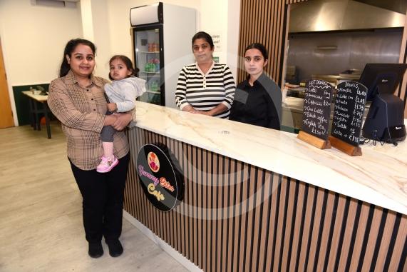 Yummy Bites Cafe, Maidenhead The café has just been opened by Jasmeen Kaur L-R Jasmeen Kaur, Aanchal T, Aman Sidhu