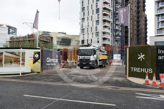 Trehus office building, One Maidenhead development, Queen Street, MaidenheadWork is progressing on the timber office building on the corner of Queen Street and King Street, Maidenhead