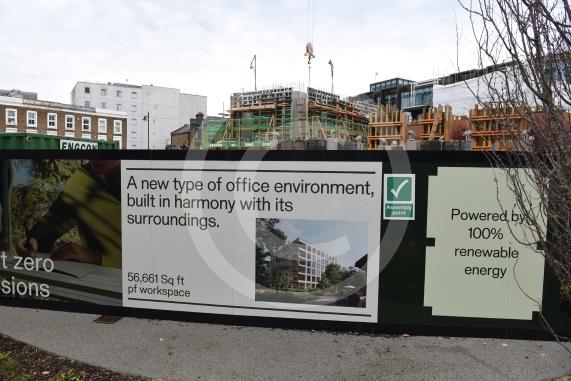 Trehus office building, One Maidenhead development, Queen Street, MaidenheadWork is progressing on the timber office building on the corner of Queen Street and King Street, Maidenhead