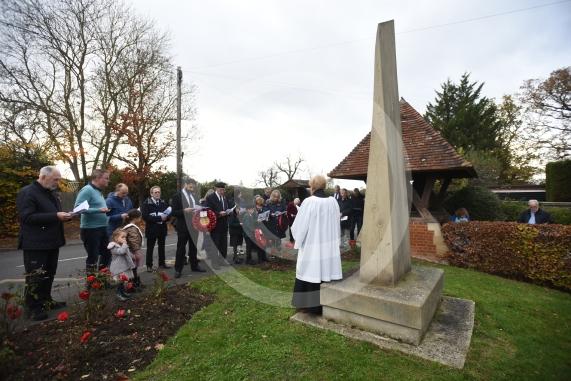 Wreath laying in BraywoodRemembrance Sunday