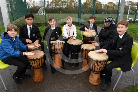 Anti-Bullying Week at Cox Green School who are partnering with Manor Green and Lowbrook primary schoolStudents from Manor Green and Cox Green are drumming to show their power against bullying’.Cox Green School, Highfield Lane, Maidenhead 