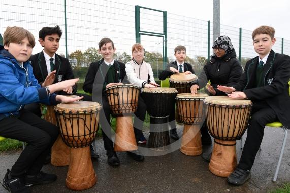Anti-Bullying Week at Cox Green School who are partnering with Manor Green and Lowbrook primary schoolStudents from Manor Green and Cox Green are drumming to show their power against bullying’.Cox Green School, Highfield Lane, Maidenhead 