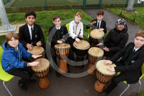 Anti-Bullying Week at Cox Green School who are partnering with Manor Green and Lowbrook primary schoolStudents from Manor Green and Cox Green are drumming to show their power against bullying’.Cox Green School, Highfield Lane, Maidenhead 