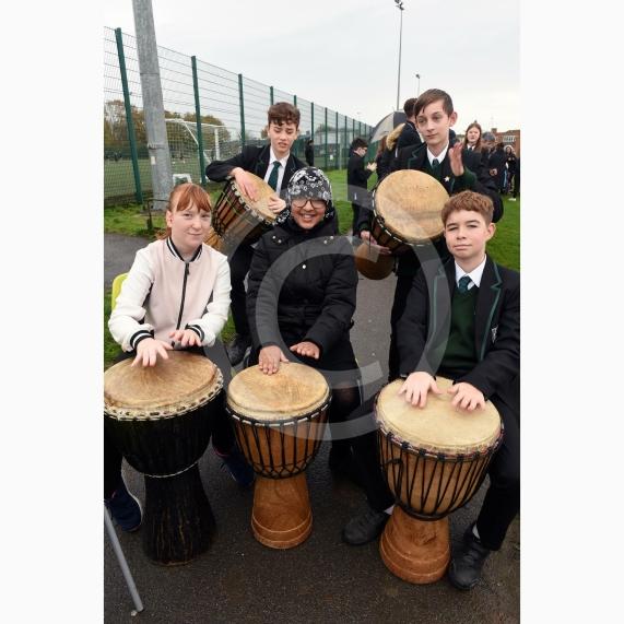 Anti-Bullying Week at Cox Green School who are partnering with Manor Green and Lowbrook primary schoolStudents from Manor Green and Cox Green are drumming to show their power against bullying’.Cox Green School, Highfield Lane, Maidenhead 