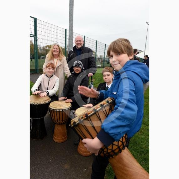 Anti-Bullying Week at Cox Green School who are partnering with Manor Green and Lowbrook primary schoolStudents from Manor Green and Cox Green are drumming to show their power against bullying’.Supported by Headteacher for Manor Green, Helen Hannam and Headteacher for Cox Green, Danny EdwardsCox Green School, Highfield Lane, Maidenhead 