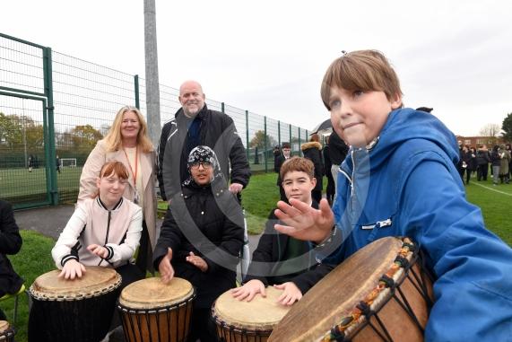 Anti-Bullying Week at Cox Green School who are partnering with Manor Green and Lowbrook primary schoolStudents from Manor Green and Cox Green are drumming to show their power against bullying’.Supported by Headteacher for Manor Green, Helen Hannam and Headteacher for Cox Green, Danny EdwardsCox Green School, Highfield Lane, Maidenhead 
