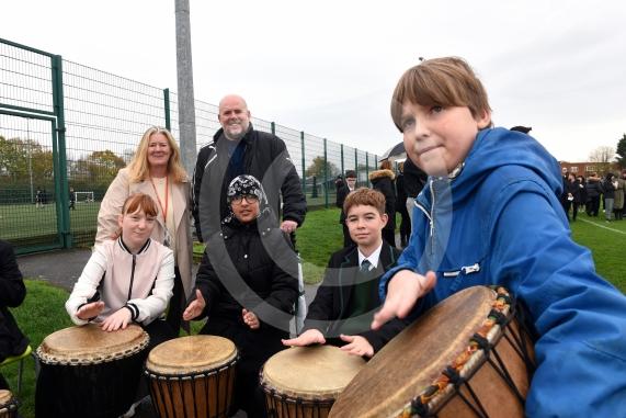 Anti-Bullying Week at Cox Green School who are partnering with Manor Green and Lowbrook primary schoolStudents from Manor Green and Cox Green are drumming to show their power against bullying’.Supported by Headteacher for Manor Green, Helen Hannam and Headteacher for Cox Green, Danny EdwardsCox Green School, Highfield Lane, Maidenhead 