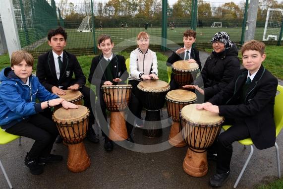 Anti-Bullying Week at Cox Green School who are partnering with Manor Green and Lowbrook primary schoolStudents from Manor Green and Cox Green are drumming to show their power against bullying’.Cox Green School, Highfield Lane, Maidenhead 