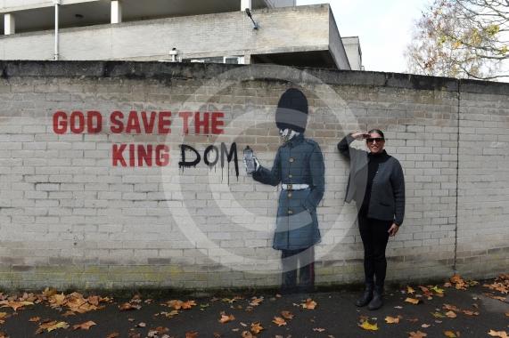 New graffiti on wall at Ward Royal Estate, Charles Street, WindsorPossible BanksySarbjit Sukhram from Slough12.11.25 and 13.11.25