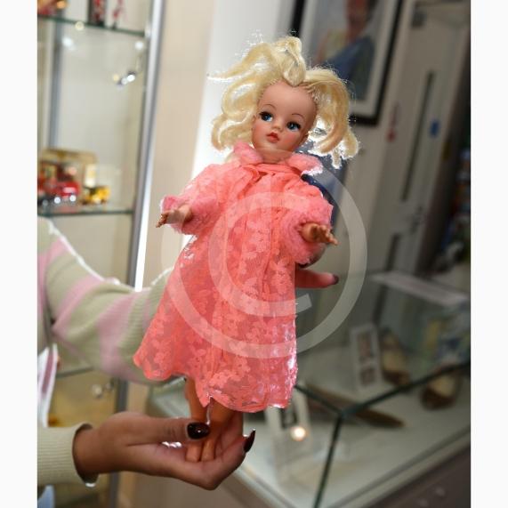 Maidenhead Heritage Centre.Photo of their new exhibition- Toys of Yesteryear that is launching on Friday. Heritage centre manager Semila with Sindy Doll