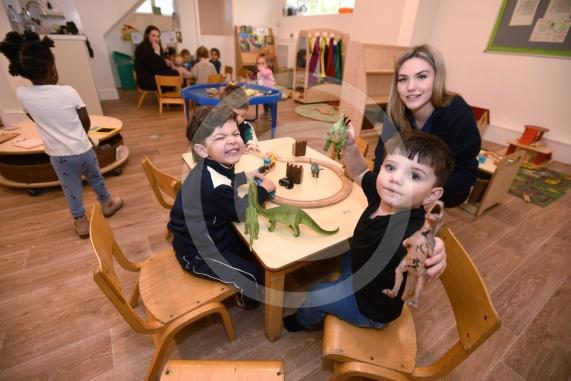 St Joseph’s Parish Centre, 36 Cookham Road, MaidenheadChildren and staff in the newly refurbished nursery space.