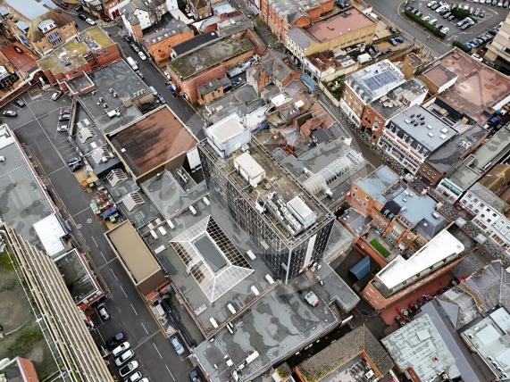 Nicholsons Shopping Centre, Maidenhead from above - aerial drone photo27.11.25