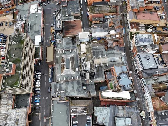 Nicholsons Shopping Centre, Maidenhead from above - aerial drone photo27.11.25