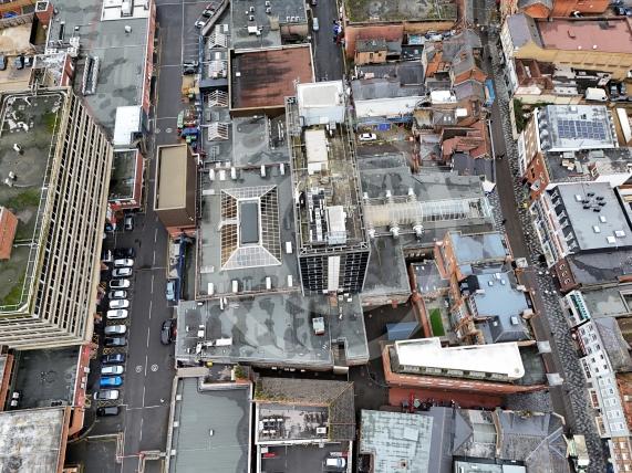 Nicholsons Shopping Centre, Maidenhead from above - aerial drone photo27.11.25