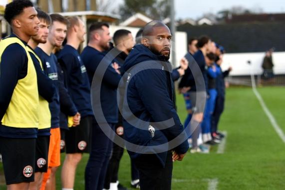Maidenhead Utd V Hornchurch Ryan Peters first match in charge1-0 goal celebration