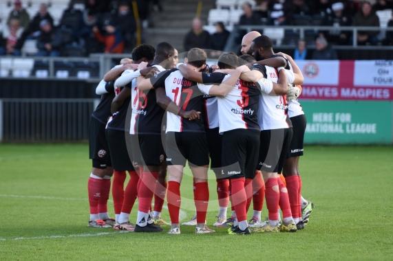 Maidenhead Utd V Hornchurch Ryan Peters first match in charge1-0 goal celebration