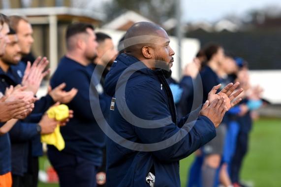 Maidenhead Utd V Hornchurch Ryan Peters first match in charge1-0 goal celebration
