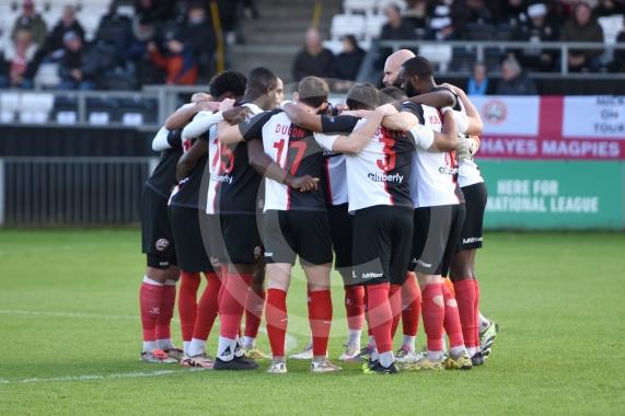 Maidenhead Utd V Hornchurch Ryan Peters first match in charge1-0 goal celebration