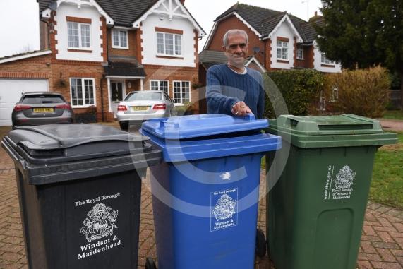 Danesh Gangahar is having his bins missed during collections. Norden Road, Maidenhead