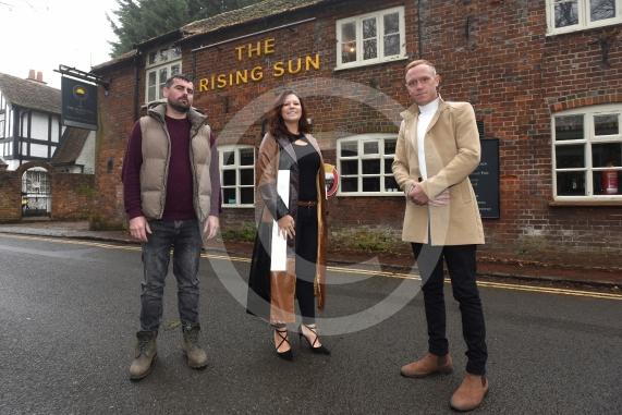 New management is taking over The Rising Sun pub in Hurley. L-R Adam Harman, Mandy Prince and Edward HorneThe Rising Sun pub in Hurley