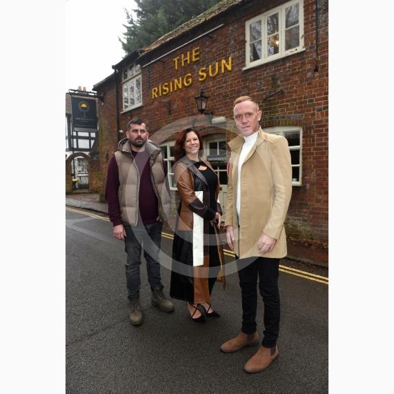 New management is taking over The Rising Sun pub in Hurley. L-R Adam Harman, Mandy Prince and Edward HorneThe Rising Sun pub in Hurley