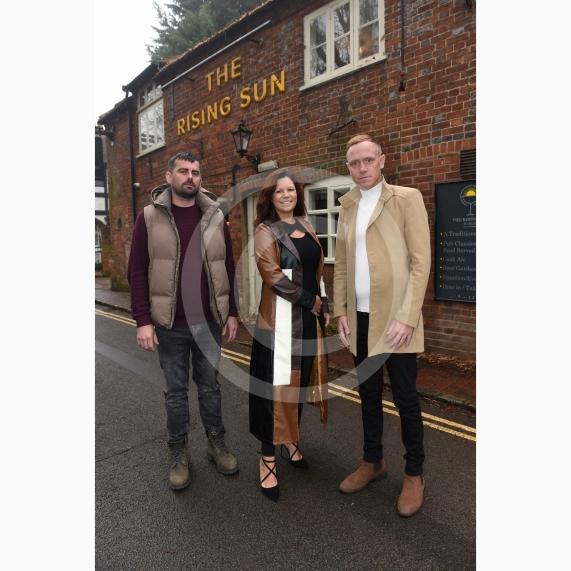 New management is taking over The Rising Sun pub in Hurley. L-R Adam Harman, Mandy Prince and Edward HorneThe Rising Sun pub in Hurley