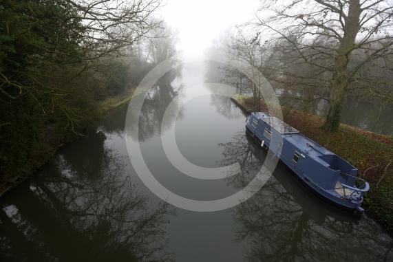 River Thames in the mist, Hurley