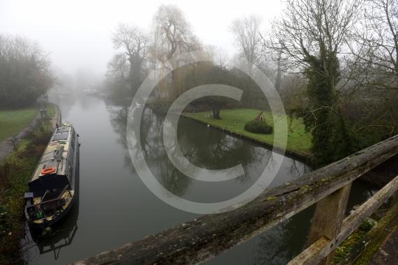 River Thames in the mist, Hurley
