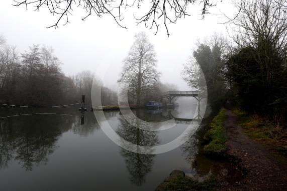 River Thames in the mist, Hurley