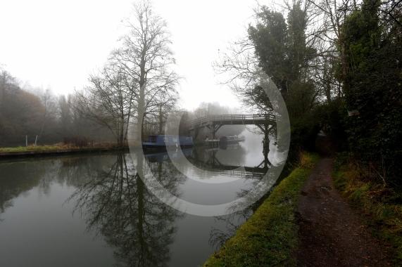 River Thames in the mist, Hurley