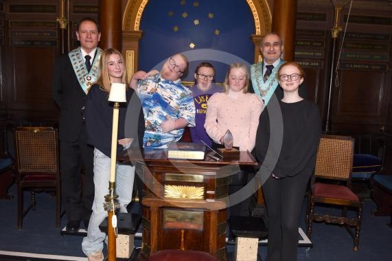Windsor Masonic Centre, Church Lane, WindsorThe Windsor Castle Masonic Lodge welcomed The Electric Eels Swimming Club to the Masonic Centre to officially present them with a joint &pound;2,000 from Windsor Castle Lodge and Etonian Lodge of St John Lodge.